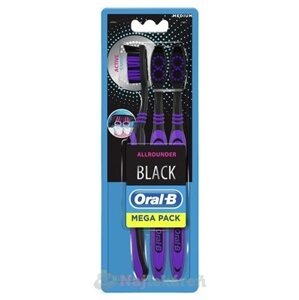 Oral-B BLACK ALLROUNDER Medium, 3ks zubných kefiek