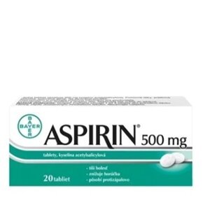 Aspirin 500 mg proti bolesti a horúčke 20 tbl