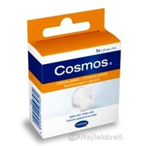 COSMOS Cievková jemná náplasť fixačná z netkaného textilu (1,25cmx5m) 1ks