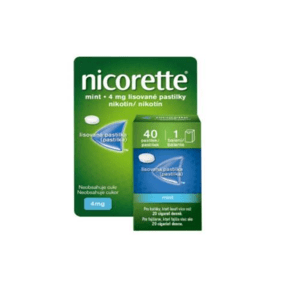 Nicorette Mint 4 mg zmierňujú chuť na cigaretu 40 pastiliek