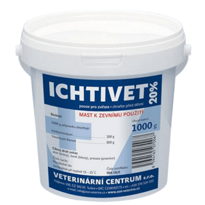 Ichtivet 20% ichthamolová masť pre zvieratá 1kg