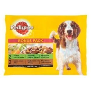 Mars PEDIGREE kapsička dog ADULT Multipack HD a králik &  morka a mrkva v šťave 4 x 100 g