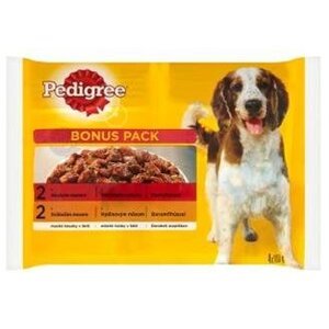 Mars PEDIGREE kapsička dog ADULT Multipack hovädzie & hydinové mäso v želé 4 x 100 g