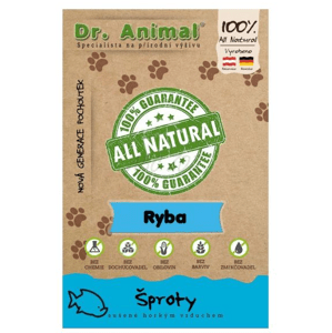 Maškrta Dr. Animal 100% ryba šproty 50g