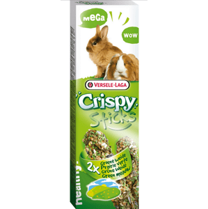 Maškrta Versele Laga Crispy Mega tyčinky králik/morča "Green Meadow" 2ks 140g