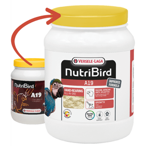 Versele Laga NutriBird A19 - dokrmovacia zmes na ručný odchov veľkých papagájov 800g