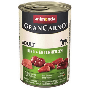 Animonda GRANCARNO® dog adult hovädzie a kačacie srdiečka 6 x 400g konzerva