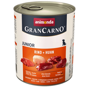 Animonda GRANCARNO® dog junior hovädzie a kura 6 x 800g konzerva