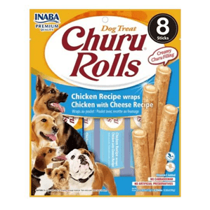 Maškrta Inaba Churu Rolls pre psy Kura so syrom 6x8ks 576g