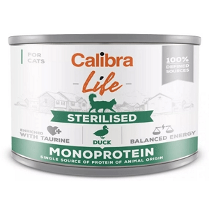 Calibra cat Life Sterilised duck konzervy pre mačky 6x200g