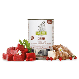 ISEGRIM dog Adult Deer with Sunchoke, Cowberries & Wild Herbs konzervy pre psy 6x800g