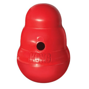 Hračka Kong Dog Wobbler, plniaca, červená, plast, S