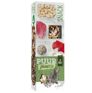 PUUR pauze Sticks hibiscus & cashews - lahodné tyčinky pre hlodavce ibištek a kešu oriešky 110g