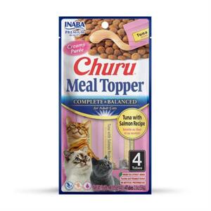 Maškrta pre mačky Inaba Churu Meal Topper cat Tuniak s lososom 4 tuby 56g