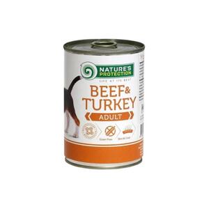 Natures Protection dog adult Beef & Turkey konzerva pre dospelé psy 400g