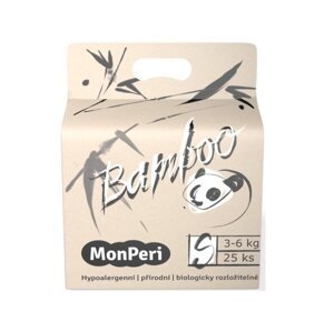 MONPERI Jednorazové eko plienky Bamboo S 3-6 kg