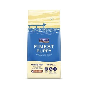 FISH4DOGS Granule malé pre šteniatka Finest biela ryba so zemiakmi 6kg, 2m+