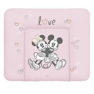 CEBA Podložka prebaľovacia mäkká na komodu 85x72 Disney Minnie & Mickey Pink