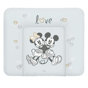 CEBA Podložka prebaľovacia mäkká na komodu 85x72 Disney Minnie & Mickey Grey