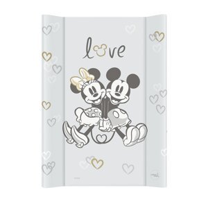 CEBA Podložka prebaľovacia s pevnou doskou COMFORT 50x70 Disney Minnie & Mickey Grey