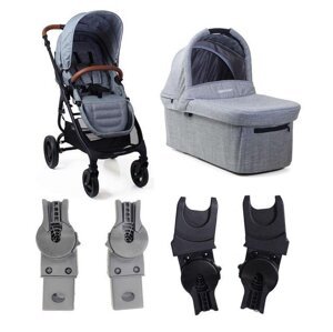 VALCO BABY Kočík kombinovaný Trend 4 Ultra Grey Marle vrátane adaptérov k autosedačke