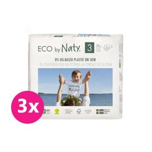 3x ECO BY NATY Plienky jednorazové 3 (4-9 kg) 30 ks