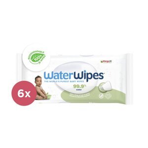 6x WATERWIPES Vlhčené obrúsky bez obsahu plastov Soapberry 60 ks ( 360 ks )