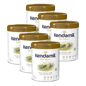 6x KENDAMIL Mlieko počiatočné BIO Nature 1 DHA+ (800 g) 0m+