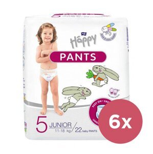 BELLA HAPPY Pants Nohavičky plienkové jednorazové 5 Junior (11-18 kg) 132 ks - MESAČNÉ BALENIE