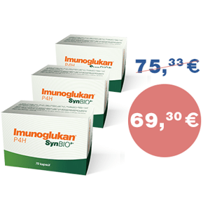 Výhodný balíček 3 produktov Imunoglukan P4H® SynBIOD+ 70 kapsúl