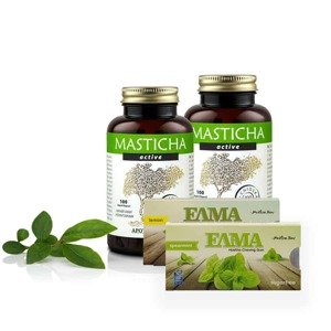 2x Masticha Active + žuvačky, Apothecary, s.r.o., 45g, 200ks